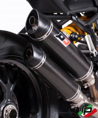 QD Auspuff Carbon Euro3 fr Ducati Monster 821 & 1200 bis Bj. 2016